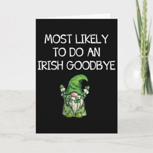 Tarjeta Más Probable Que Haga Un Adiós Irlandés Divertido