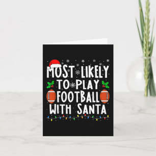 Tarjeta Más Probable Que Juegue Fútbol Con Santa Familia C