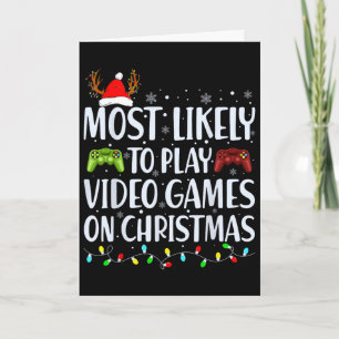 Tarjeta Más Probable Que Juegue Videojuegos En Santa De Na