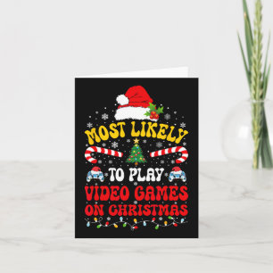 Tarjeta Más Probable Que Juegue Videojuegos Gamer Divertid