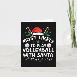 Tarjeta Más Probable Que Juegue Voleibol Con La Familia De