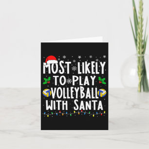 Tarjeta Más Probable Que Juegue Voleibol Con La Familia De