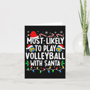 Tarjeta Más Probable Que Juegue Volleyball Con Santa Match
