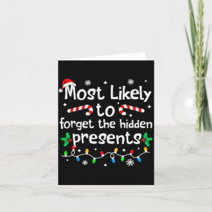 Tarjeta Más Probable Que Olvide El Christmas Matchin Ocult