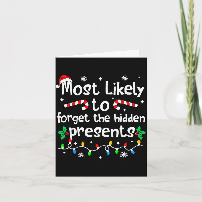 Tarjeta Más Probable Que Olvide El Christmas Matchin Ocult (Anverso)