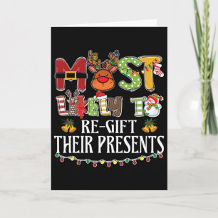 Tarjeta Más Probable Que Regalen Sus Regalos Familia Chris
