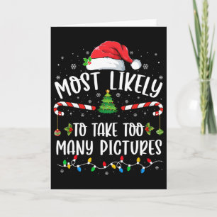 Tarjeta Más Probable Que Tome Demasiadas Fotos Familia Chr