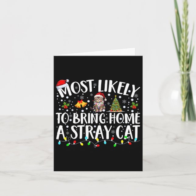 Tarjeta Más Probable Que Traiga A Casa Un Gato Callejero Q (Anverso)