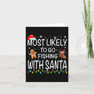 Tarjeta Más Probable Que Vaya a Pescar con Papá Noel Diver