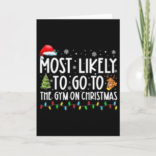 Tarjeta Más Probable Que Vaya Al Gimnasio En Navidad P Fam