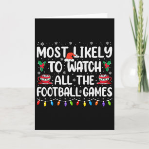 Tarjeta Más Probable Que Vea Todos Los Juegos De Fútbol La