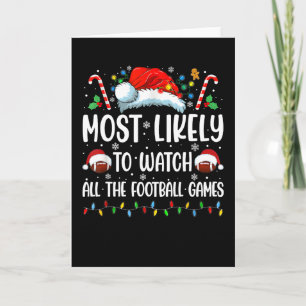 Tarjeta Más Probable Que Vea Todos Los Juegos De Fútbol La