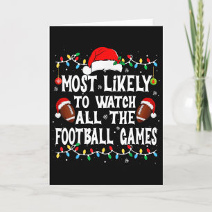Tarjeta Más Probable Que Vea Todos Los Juegos De Fútbol La