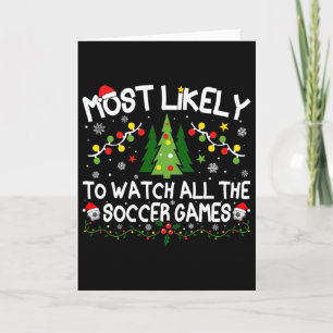 Tarjeta Más Probable Que Vea Todos Los Partidos De Fútbol 