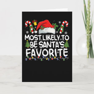 Tarjeta Más Probable Ser el Favorito de Santa en la Famili