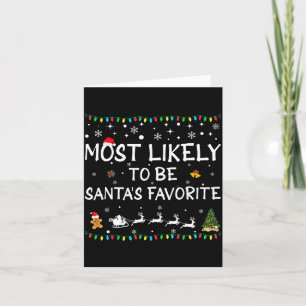 Tarjeta Más Probable Ser El Favorito De Santa Familia Dive