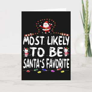 Tarjeta Más Probable Ser El Favorito De Santa Familia Dive
