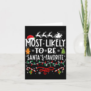 Tarjeta Más Probable Ser la Familia Favorita de Santa en N