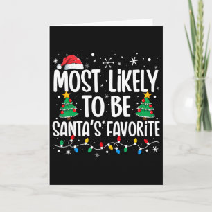Tarjeta Más Probable Ser La Familia Favorita De Santa Navi
