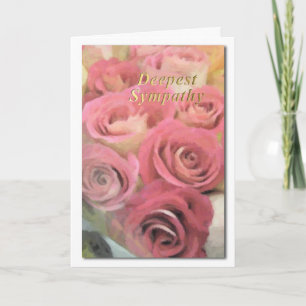 Tarjeta Más profunda simpatía por las rosas rosas rosas