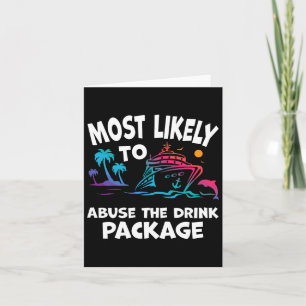 Tarjeta Más Propenso A Abusar Del Paquete De Bebidas Diver