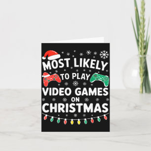 Tarjeta Más Propenso a Jugar Videojuegos en Camiseta de Na