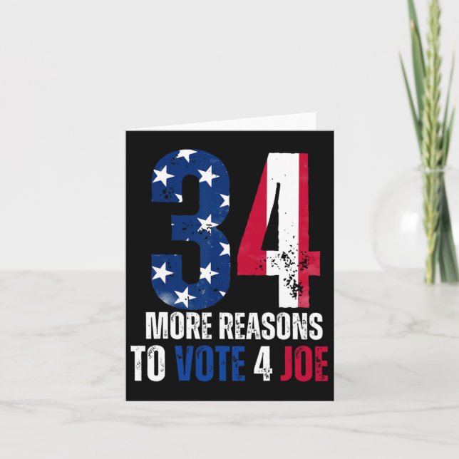 Tarjeta Más Razones Para Votar Por Joe Funny No Felon Por  (Anverso)
