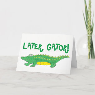 Tarjeta Más tarde Gator Te echaremos de menos Cocodrilo de