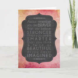Tarjeta Más valiente de lo que crees inspiración