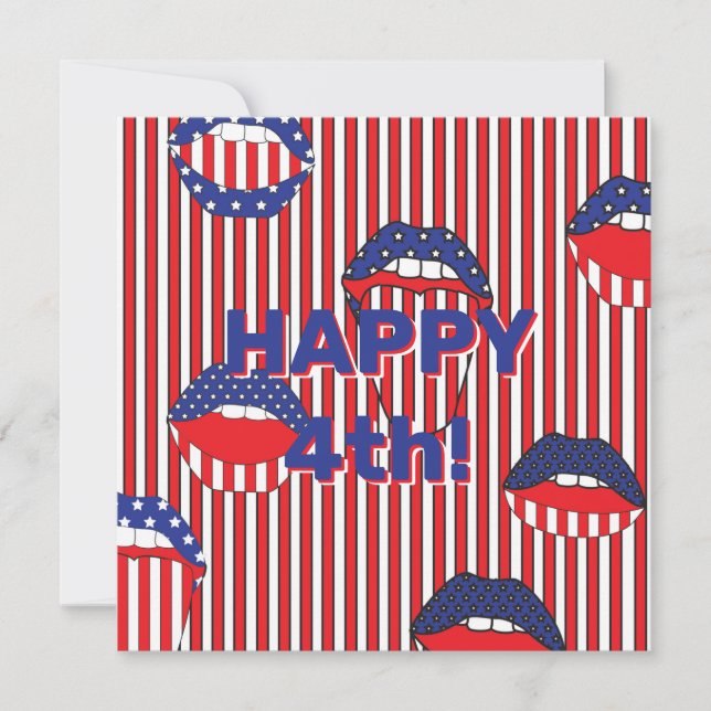 Tarjeta Masa de Bandera Norteamericana Azul Rojo (Anverso)