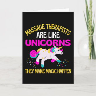 Tarjeta Masajista Unicorn , Magical Unicornio Physio