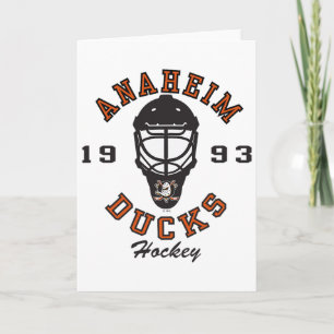 Tarjeta Mascara de Hockey Anaheim Ducks Blanca Licencia Of