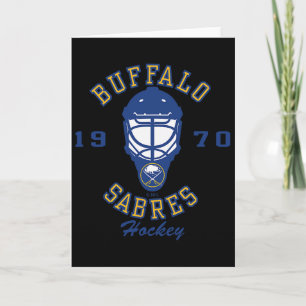 Tarjeta Máscara de Hockey Buffalo Sabres Gris Nhl Licencia