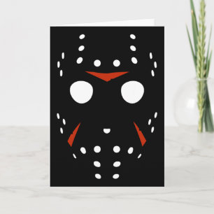 Tarjeta Máscara de Hockey Disfraz de Halloween Espeluznant