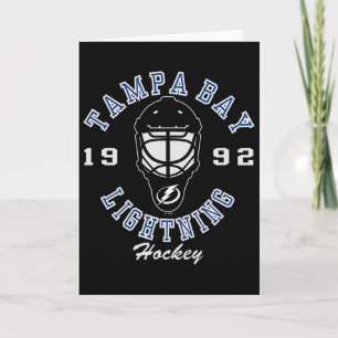 Tarjeta Máscara de hockey Tampa Bay Lightning negra con li