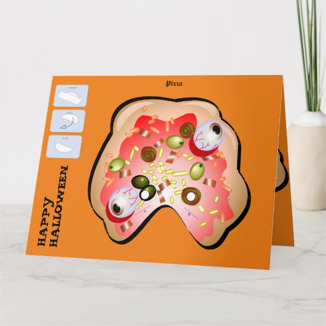 Tarjeta Máscara de papel de Monstruo Máscara Halloween XL  (Anverso)