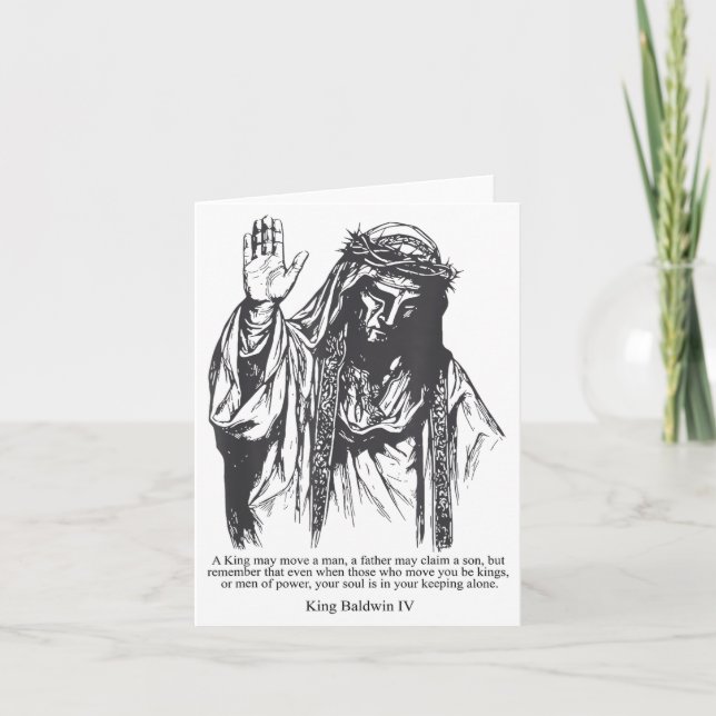 Tarjeta Máscara de Plata Rey Baldwin Iv Meme El Rey Lepros (Anverso)
