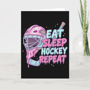 Tarjeta Máscara de portero de hockey con goteo de helado C