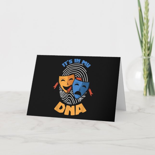 Tarjeta Máscara de Teatro Está en mi ADN Amante Musical Pe (Anverso)