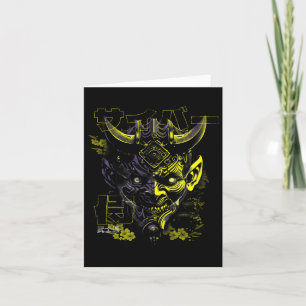 Tarjeta Máscara Oni Mitología Japonesa Cuidada Fantasma Ha