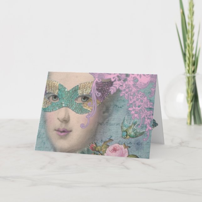 Tarjeta Mascarada francesa (Anverso)
