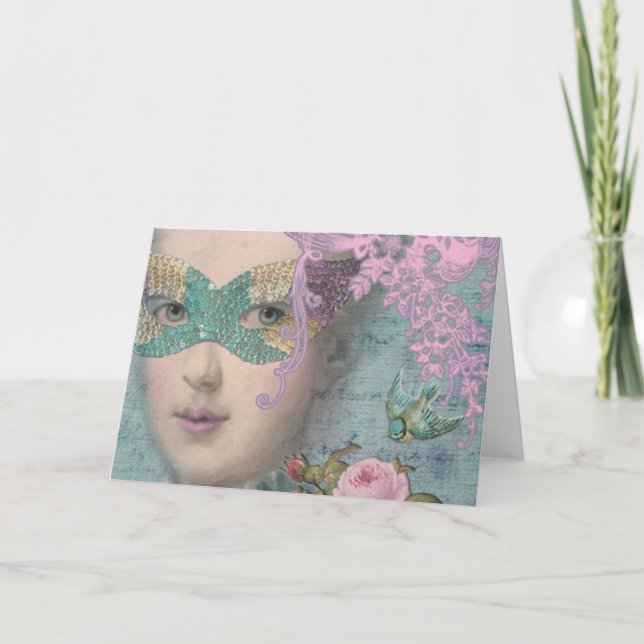 Tarjeta Mascarada francesa (Anverso)