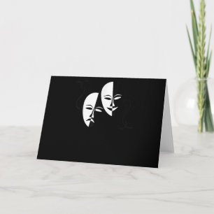 Tarjeta Máscaras de Comedia Tragedia Regalo Actor