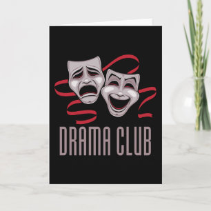 Tarjeta Máscaras de Comedia y Tragedia del Club de Teatro