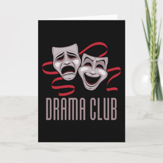 Tarjeta Máscaras de Comedia y Tragedia del Club de Teatro