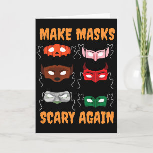Tarjeta Máscaras faciales de Halloween de Donald Trump - I