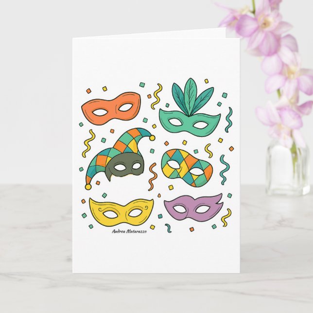 Tarjeta Máscaras Voladoras (Orquídea)