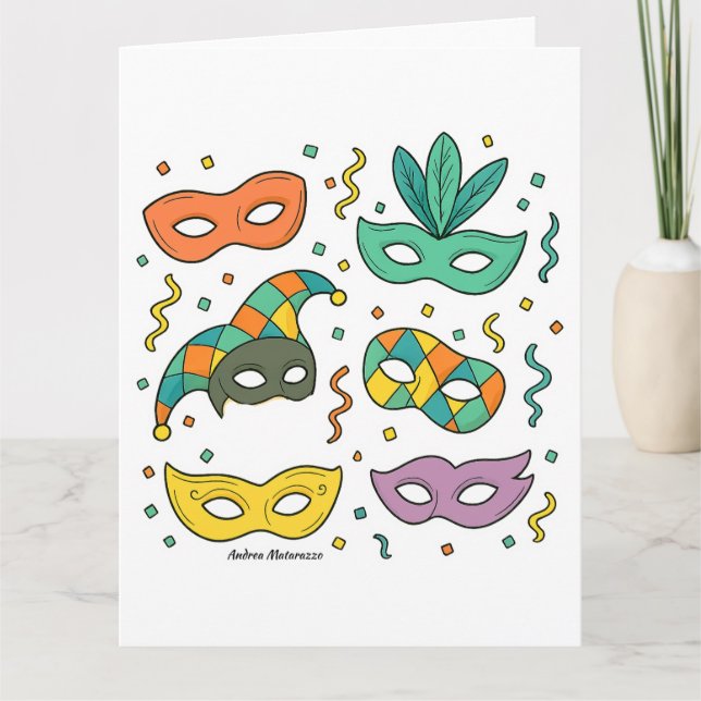 Tarjeta Máscaras Voladoras (Anverso)