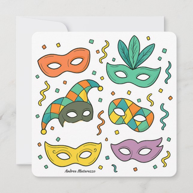 Tarjeta Máscaras Voladoras (Anverso)