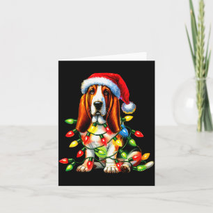 Tarjeta Mascota Animal Apuesta Perro Sabueso Amante Santa